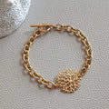 Coral pattern chain bracelet