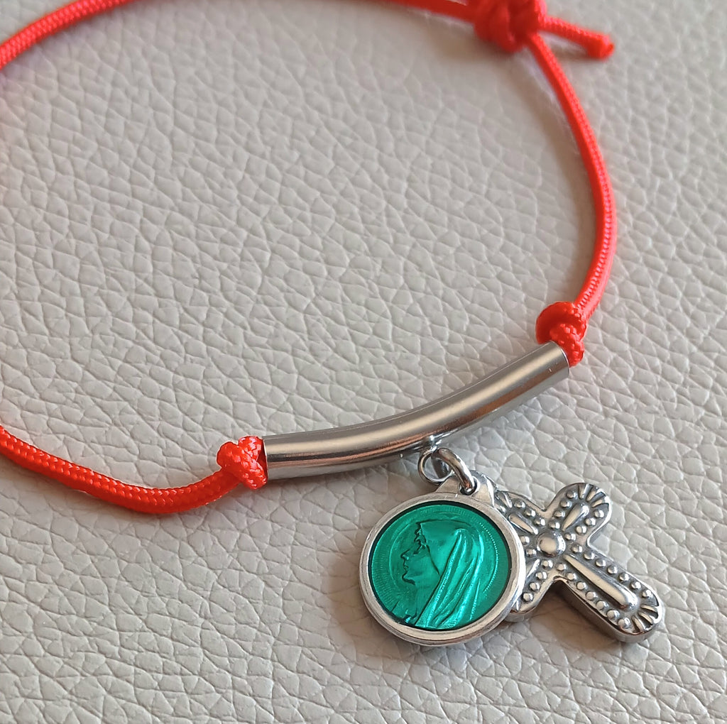 Charm cord bracelet