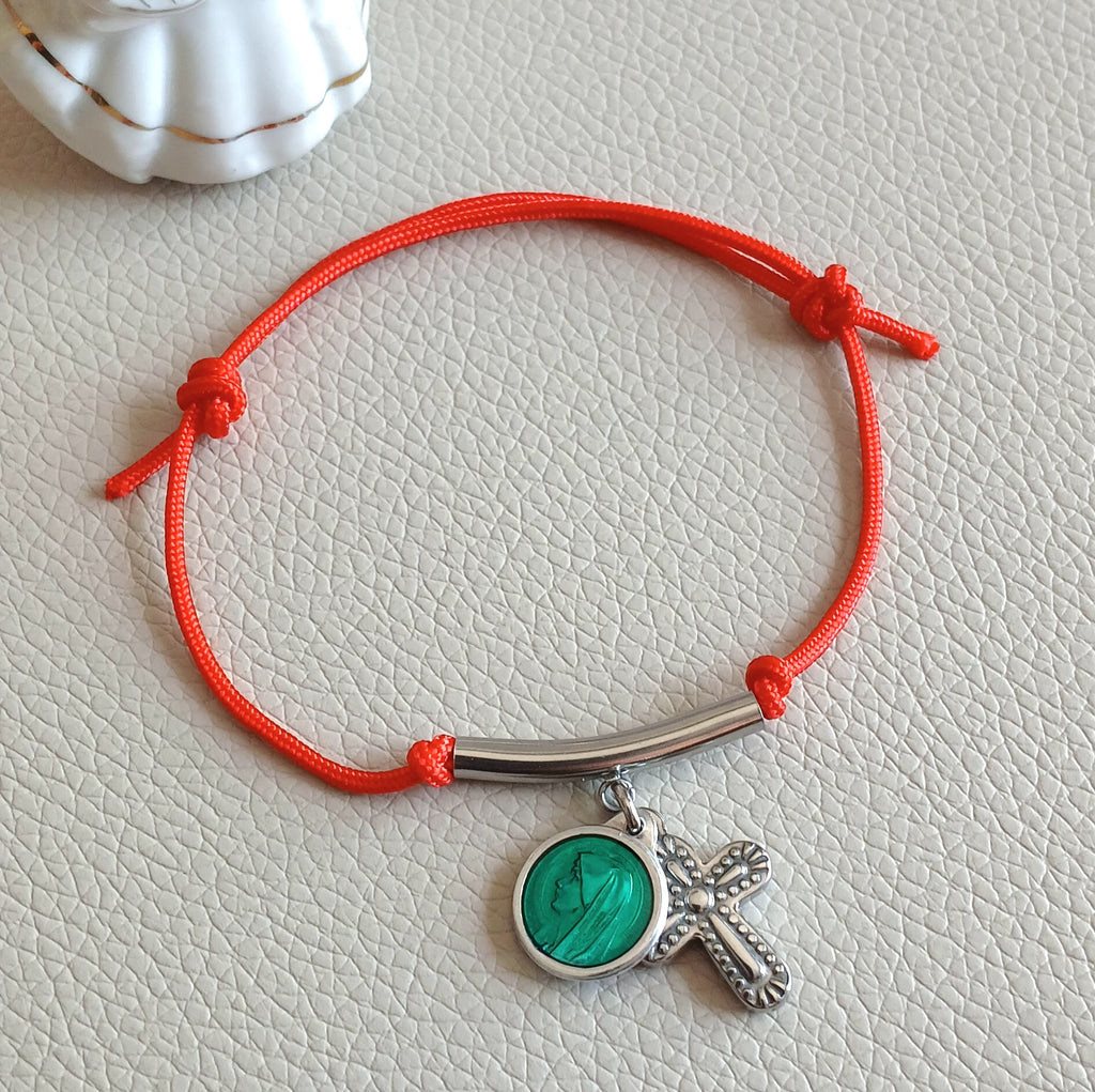 Charm cord bracelet
