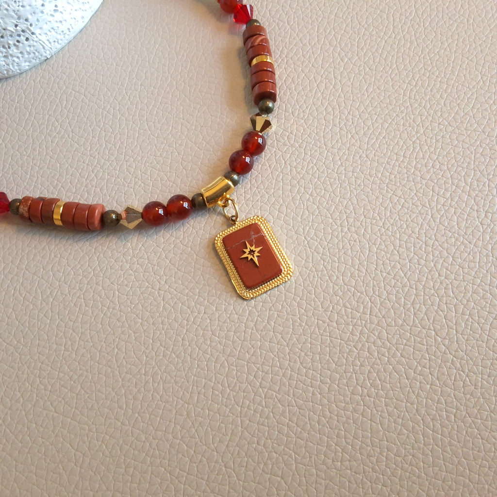 Jasper pendant necklace