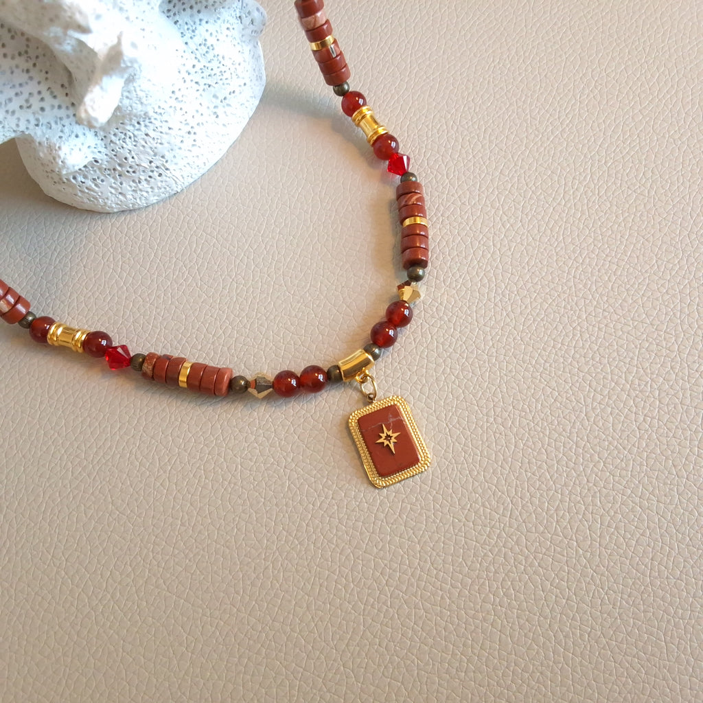 Jasper pendant necklace
