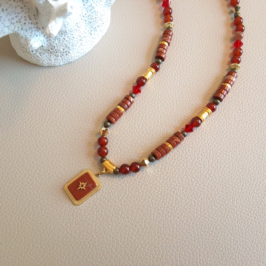 Jasper pendant necklace