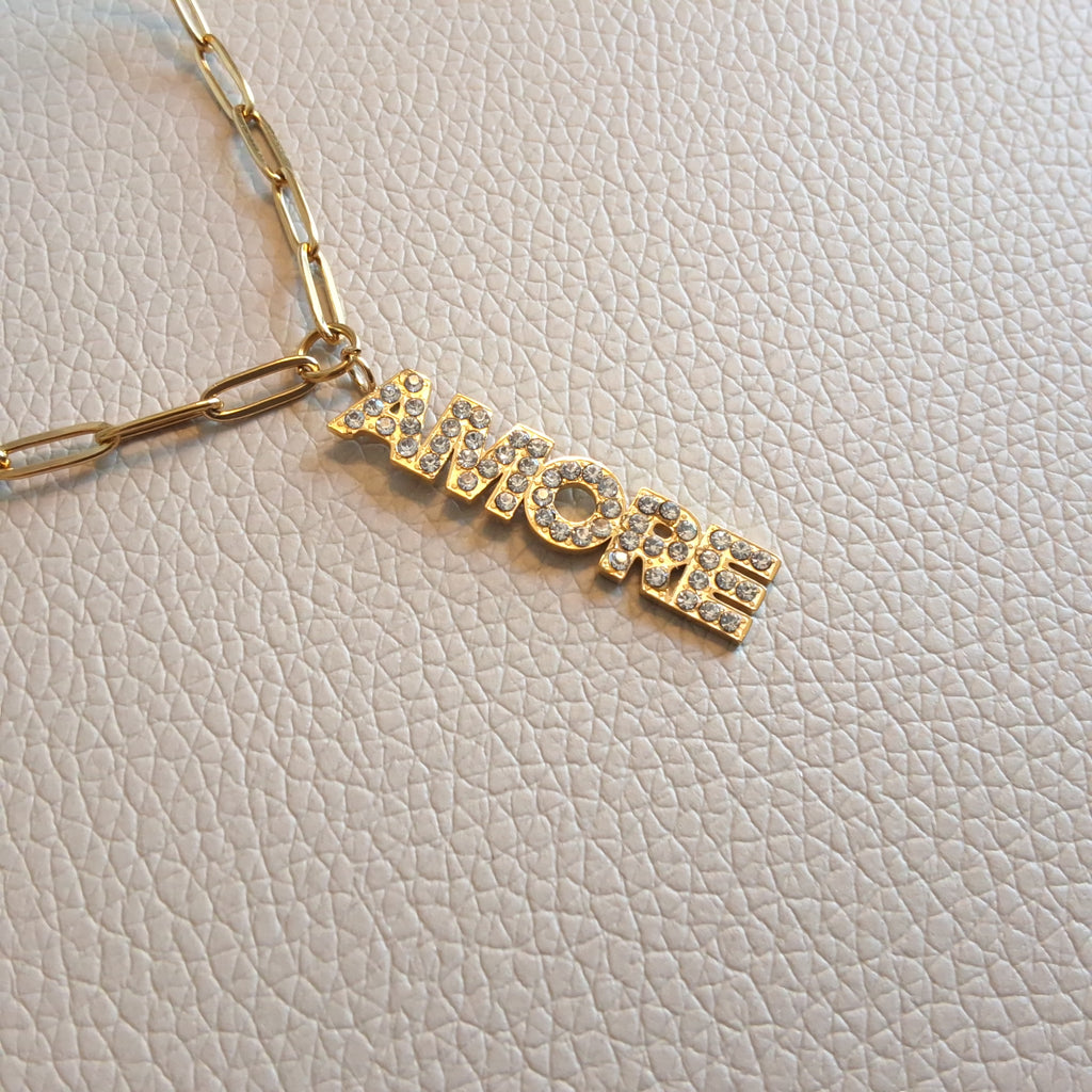 Rhinestone Pendant Chain Necklace