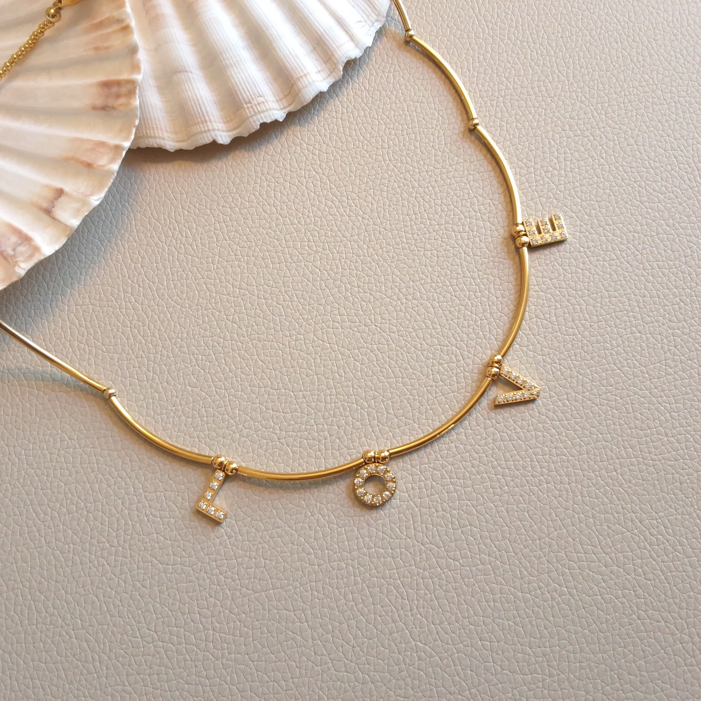 Collier tubes acier LOVE