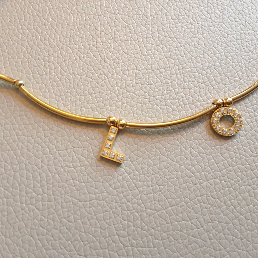 LOVE steel tube necklace