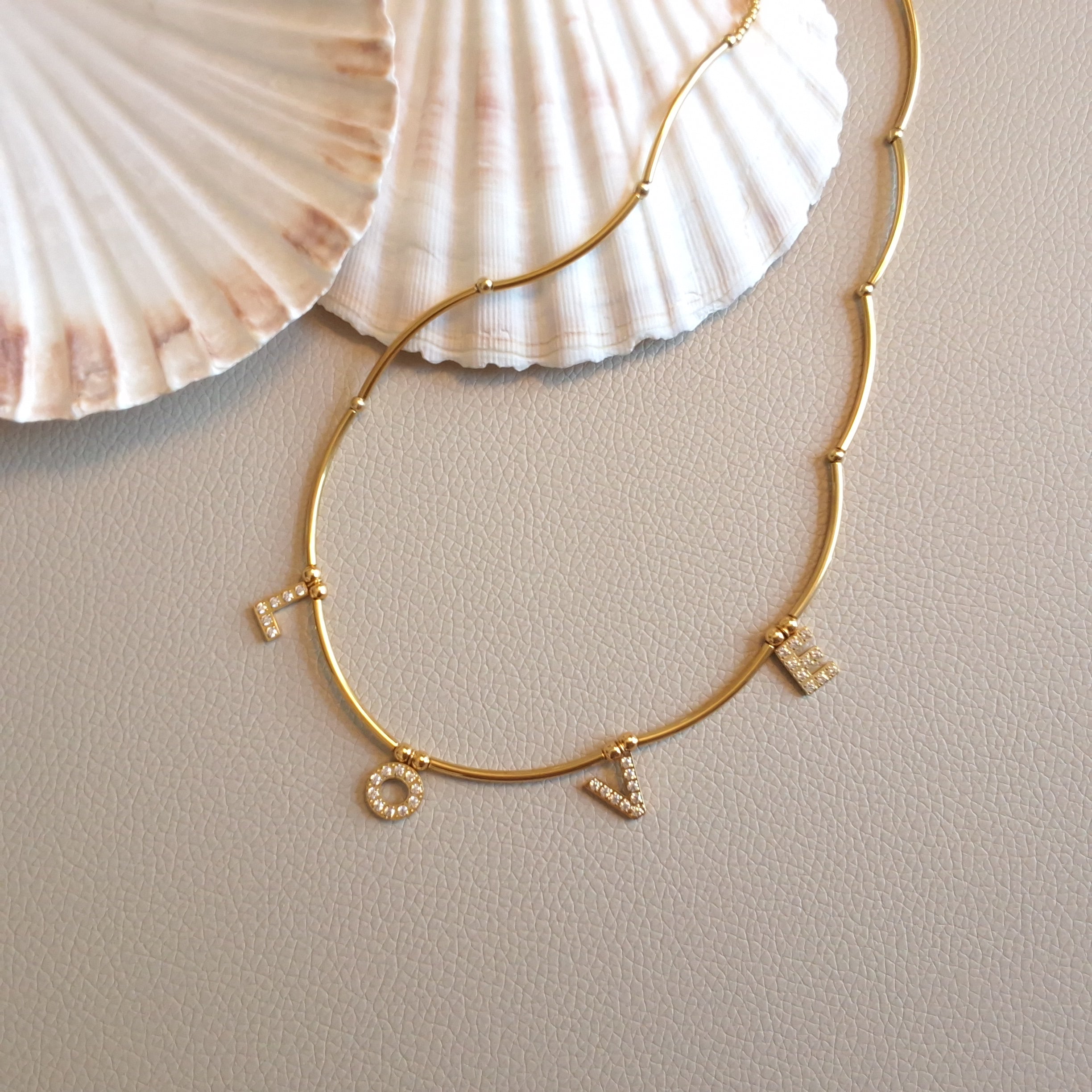 Collier tubes acier LOVE