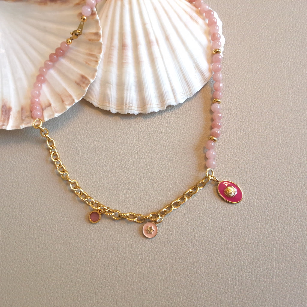 Beaded chain necklace