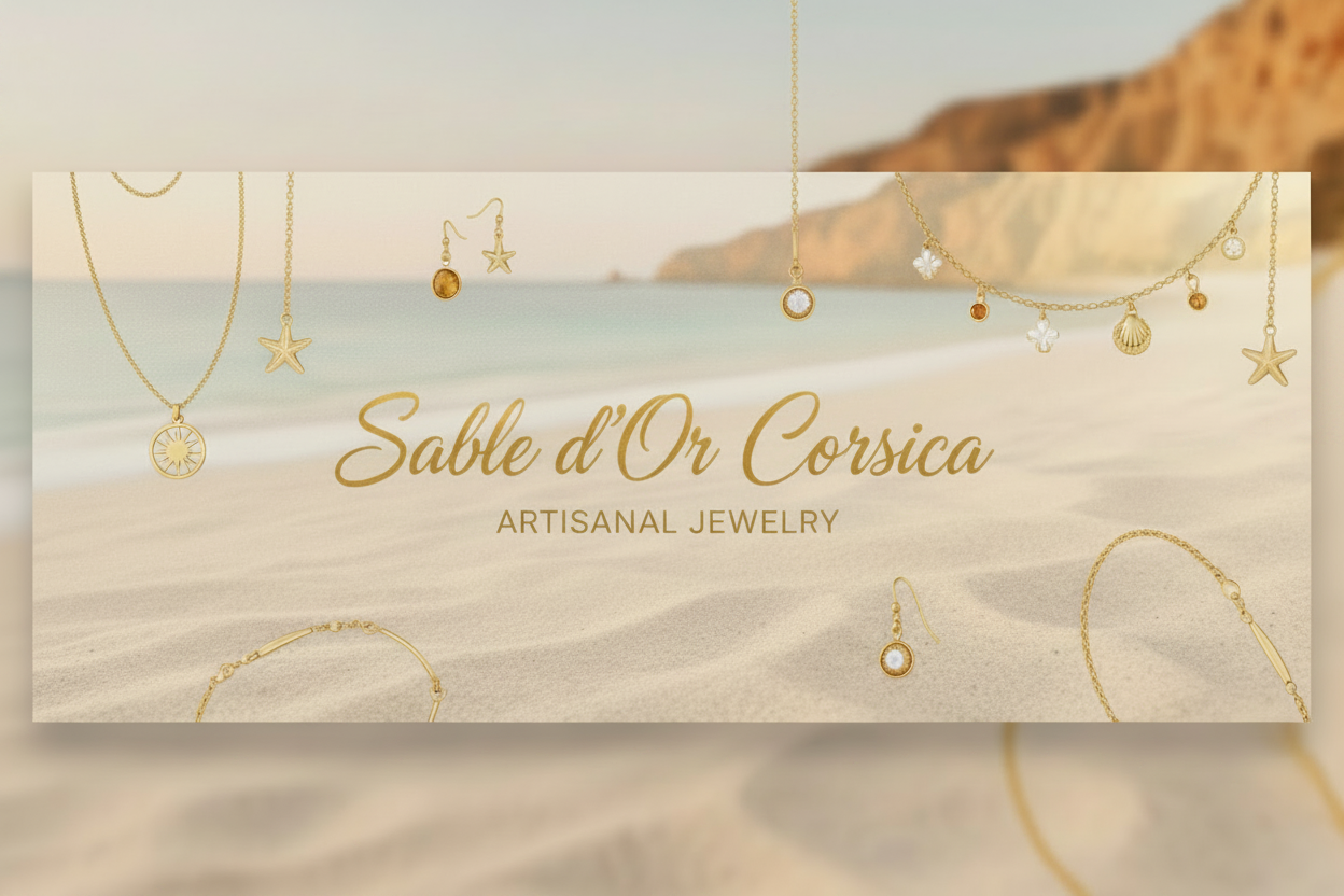 Bannière Sable d'Or Corsica – Artisanal Jewelry – 3:2