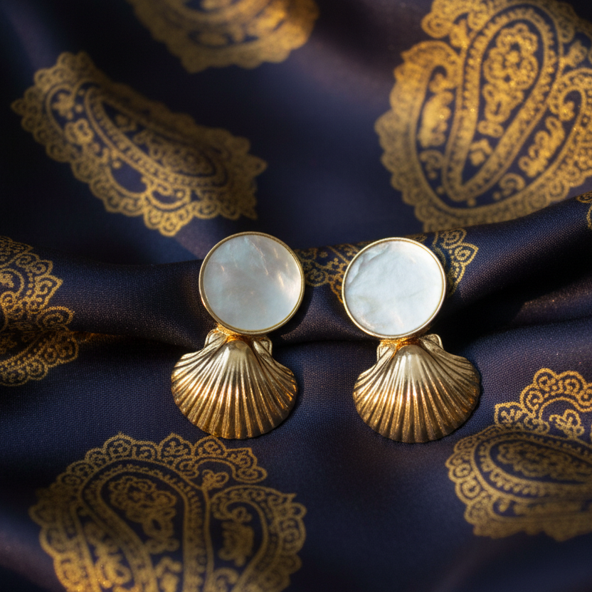 Boucles d’oreilles coquille