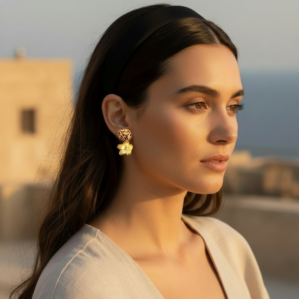 Boucles d’oreilles fleur